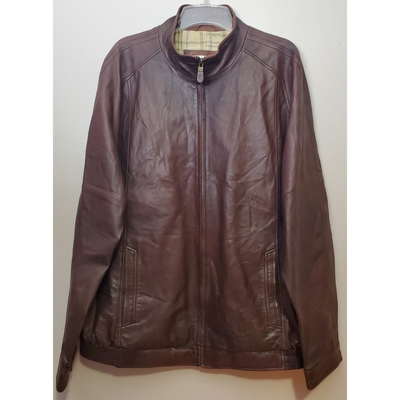 Orvis Other - Orvis Sporting Traditions Men's Large Brown Leather Bomber Jacket Buttery Soft